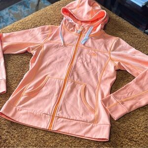 The North Face Orange Peach Zip Up Hoodie